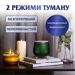 Зволожувач повітря аромадифузор з підсвічуванням 140 мл, чорний Holdmay HPKP6049B - мініатюра 4