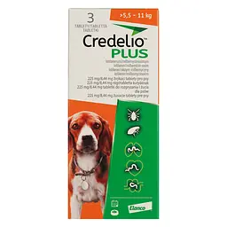 Протипаразитарні таблетки для собак Credelio Plus від бліх, кліщів та гельмінтів 5.5-11 кг 3 шт. - мініатюра 2