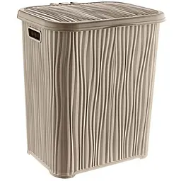 Кошик для білизни OZER 48л капучино WAVY "хвиля" (X-21-лате (sand beige))