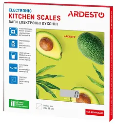 Кухонні настільні електронні ваги Ardesto SCK-893AVOCADO із сенсорним керуванням до 5кг LCD-дисплей - мініатюра 4