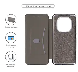 Чехол-книжка для Xiaomi Redmi Note 15 4G/Note 15 5G Poco M8 5G, G-Case, черный, кожаный чехол-книжка из экокожи (PU) и TPU, с магнитом, с подставкой и вместительным кардхолдером, противоударный, защита всего корпуса, ArmorStandart (ARM89696) - мініатюра 3