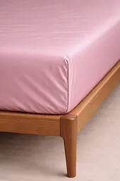 Простирадло на резинці Ecotton 160х200 см із сатину рожевого кольору 15-1611 Brindal Rose (24833)