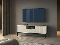 Тумба під телевізор Perfect Home Нова / Nova 2-дверна з 1 шухлядою і чорними ніжками RTV154 Кашемір (PFH-091230)
