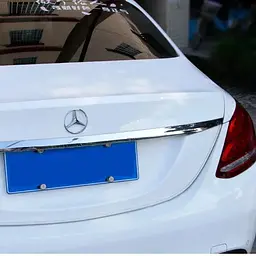 Емблема задня Mercedes-Benz W221 хром 82мм (3 напрямні + скотч) OEM A2058170216 - мініатюра 2