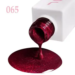 Гель-лак для нігтів червоний 065 з шиммером JOIA vegan 6 мл - мініатюра 3