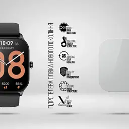 Плівка захисна Armorstandart Matte hydrogel Amazfit Pop 3S 6 pcs (ARM91972) - мініатюра 2