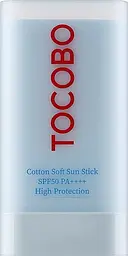 Сонцезахисний стік для обличчя TOCOBO Cotton Soft Sun Stick SPF50+ PA++++ 19 г