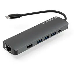 Концентратор Vinga USB-C 3.1 to HDMI+RJ45_1Gbps+3xUSB3.0+SD/TF+PD100W (VHYC8) - мініатюра 4