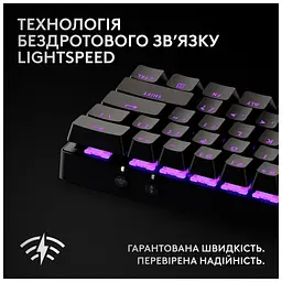 Клавіатура Logitech G Pro X 60 Lightspeed GX Tactile Wireless/Bluetooth UA Black (920-011911) - мініатюра 9