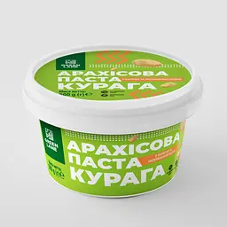 Арахісова паста з курагою та медом 500 г., натуральна, без доданого цукру, без консервантів КУРАГА