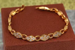 Браслет Xuping Jewelry ромб Кавайї 21.5 см 8 мм золотистий