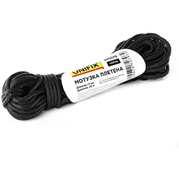 Мотузка плетена універсальна Unifix 5 мм x 20 м чорна