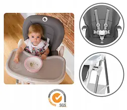 Стільчик для годування Lionelo Linn Plus Grey - мініатюра 4