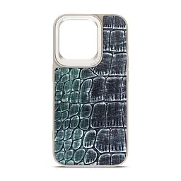 Кожаный чехол для Apple iPhone 14 Pro, Harder Glamorous Croco, разноцветный, термополиуретан ТПУ + экокожа с имитацией кожи крокодила, панель, защита корпуса, противоударный, микрофибра, рамка вокруг камеры, защита всего корпуса, (ARM76769)