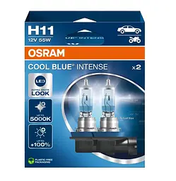 Комплект галогенових ламп OSRAM H11 64211CBN-2HB Cool Blue Intense NG +100% 5000K 55W 12V PGJ19-2 (2 шт)
