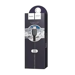 Кабель Hoco X20 Pisces Cable USB to Lightning 2,4A 3m Black - мініатюра 2