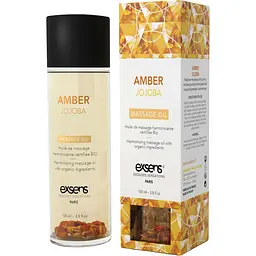 Органічна масажна олія для тіла Exsens Amber Jojoba з олією жожоба та бурштиновим відтінком 100 мл