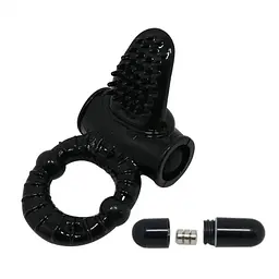 Ерекційне кільце Baile Sweet Vibration Ring, 10 см (чорний) - мініатюра 4