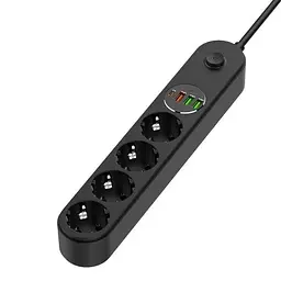 Фільтр мережевий 4 розетки 2 м Black 45 Вт ColorWay teh0024059