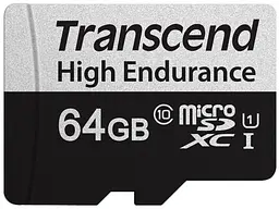 Карта памяти Transcend 350V High Endurance microSDXC UHS-I+SD Adapter 64 GB (TS64GUSD350V) - миниатюра 3