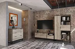 Комод Moreli Forte F-0008 в стилі Loft із трьома ящиками на ніжках 900х812х400 мм Білий - мініатюра 3