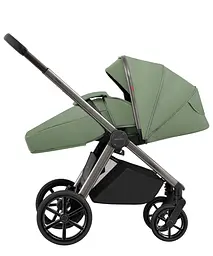 Коляска універсальна 2 в 1 Omega Perfect Green з люлькою та прогулянковим блоком (до 22 кг) CARRELLO Зелений - мініатюра 8