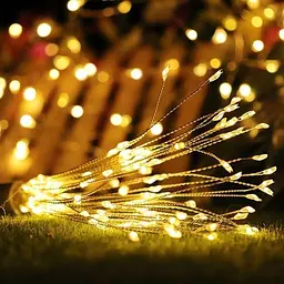 Гірлянда штора Fire Work 450 led, 5 гілок, бахрома, світлодіодна - мініатюра 5
