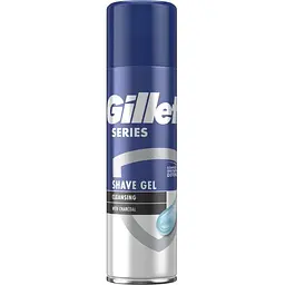 Гель для гоління Gillette Series Очищувальний з вугіллям 200 мл (7702018619757)