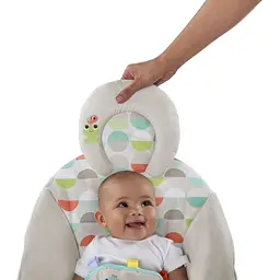 Шезлонг Bright Starts Happy Safari Bouncer сірий (11508) - мініатюра 5