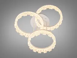 Сучасна стельова LED-люстра Diasha MX78204/3WH 90W, три кільця, 3 режими світла, 52 см - мініатюра 3