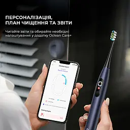 Електрична зубна щітка Oclean X Pro Digital Duo Set Dark Blue + Golden - мініатюра 10