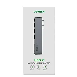 USB-Хаб Ugreen CM251 Dual USB-C To HDMI+3*USB 3.0 A+Type C Female Converter (UGR-60559) - мініатюра 2