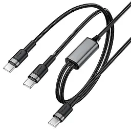 Кабель Acefast C22-02 Type-C to 2Type-C 100W чорний
