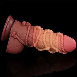 Фалоімітатор Dual-Layered Silicone Nature Cock 9.5'' 24.5 см коричневий - мініатюра 10
