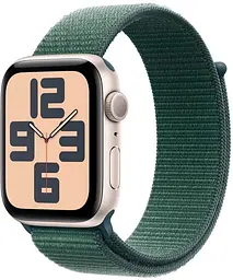 Смарт-годинник Apple Watch SE 2024 GPS 44mm Starlight Aluminium Case with Lake Green Sport Loop (MXEW3QH/A)