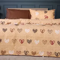 Простирадло MirSon Ranforce Elite 17-0705 Toffee Hearts 110х160 см шоколадне (2200010619812) - мініатюра 3