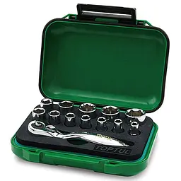 Комплект головок з тріскачкою 1/4" 13од. Toptul hoz0007831 - мініатюра 1