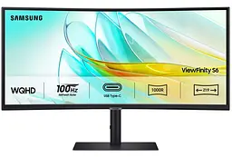 Монітор 34" Samsung ViewFinity S6 S34C650 Curved UWQHD VA 100Hz (LS34C650UAIXUA)