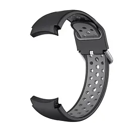 Ремінець для Samsung Galaxy Watch 4 Classic 42mm - чорно-сірий ширина кріплення 20мм силікон перфорація розмір LLine (WB252258) - мініатюра 3