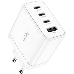 Зарядний пристрій Cudy 70W GaN 4×USB QC+PD 3.0 вилка EU для iPhone 12 (CH70_EU)