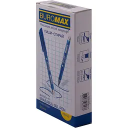 Ручка гелева Buromax Erase Slim Пиши-стирай синя 0.5 мм упаковка 12 шт. (BM.8300-01) - мініатюра 2