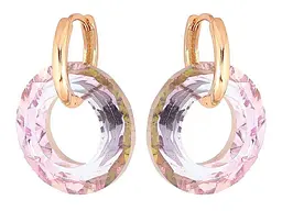Сережки Xuping підвіски на кільцях позолота 18K "Кришталеві колечка" 2 в 1 287208