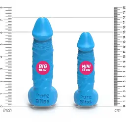 Крафтове мило-член із присоскою Pure Bliss Mini Blue - мініатюра 5