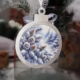 Творчий набір для створення 3-х ялинкових прикрас "Winter Forest" Fabrika Decoru FDCKW-052 - мініатюра 7