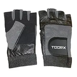 Рукавиці для фітнесу Toorx зі шкіри та спандексу M Neri/Grigi (AHF-032)