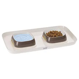 Миски на підставці для собак та котів Ferplast Glam Tray Extra Small пластикові сірі 40x23x4.5 см 400 мл 71908321