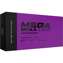 Амінокислота Scitec Nutrition Mega BCAA 1400 120 капсул