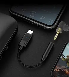 Портативний ЦАП-підсилювач для навушників KZ AM2 Type-C з еквалайзером та Hi-Fi звуком (Чорний) - мініатюра 8