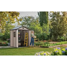 Сарай пластиковий Keter MANOR 6x5 м бежево-коричневий  - мініатюра 4