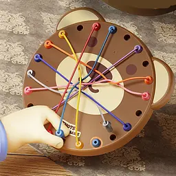 Настільна інтерактивна гра Ummi ME-241 Cute Bear Rope Unravelling Game Brown - мініатюра 3